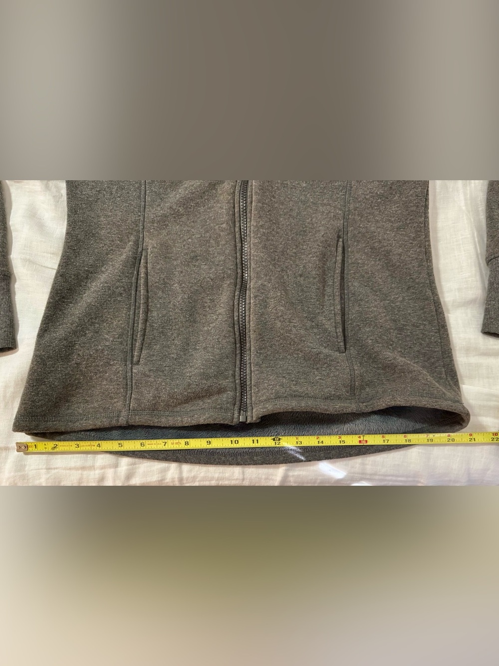 Athletic Works Fleece Lined Zip Up Hoodie Grey - Women’s Size Medium - Picture 9 of 11
